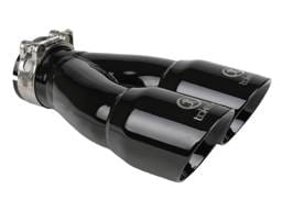 aFe 49T25364-B10 aFe Takeda 2.5in 304 Stainless Steel Clamp-on Exhaust Tip 2.5in Inlet 3in Dual Outlet - Black