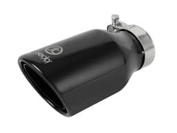 aFe 49T25404-B08 aFe Takeda 304 Stainless Steel Clamp-On Exhaust Tip 2.5in.Inlet / 4in Outlet - Black