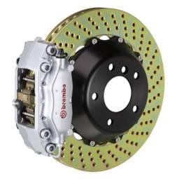 Brembo 2C1.8005A3 Brembo 02-05 7-Series (Through 3/5 Prod) Rr GT BBK 4 Pist Cast 2pc 345x28 2pc Rotor Drilled-Silver
