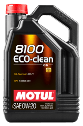 Motul 108862 Motul 5L Synthetic Engine Oil 8100 0W20 Eco-Clean