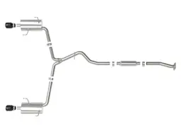 aFe 49-36804-B aFe Subaru Forester XT 14-18 H4-2.5L (t) Takeda 2-1/2in to 2-1/4in 304 SS Cat-Back- Black Tip