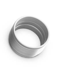 fifteen52 52-ST-SNOUT-SILVER fifteen52 Super Touring Threaded Snout Anodized Silver w/Satin Clear Cover Plate